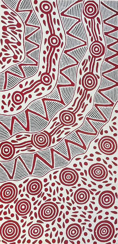 Ursula Napangardi Hudson, Pikilyi Jukurrpa (Vaughan Springs Dreaming), 2025