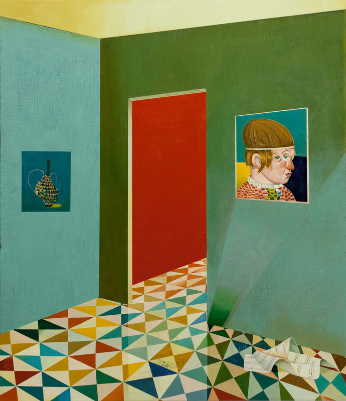 Jens Fänge Hall, 2013 Oil on linen 116x100 cm