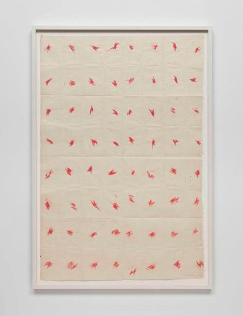 William Anastasi Untitled (Pocket Drawing, 11.04.06), 2006 Colored pencil on Japanese rice paper 31 x 21 inches 78.5 x 53 cm