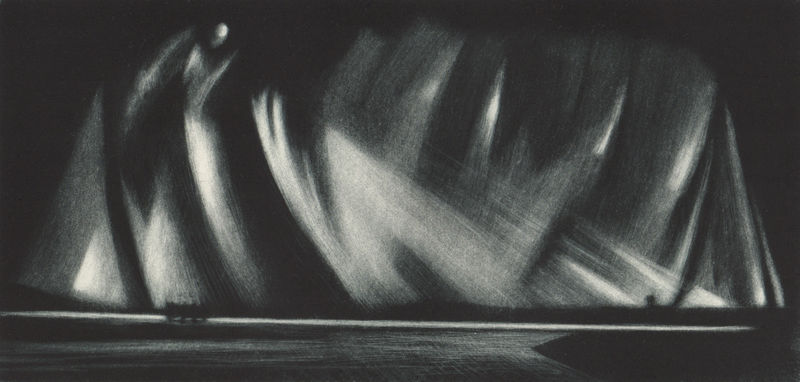 Gregor Smith Gretna Sky, Solway Firth, 2024 mezzotint 33 x 48 cm 13 x 18 7/8 in edition of 20