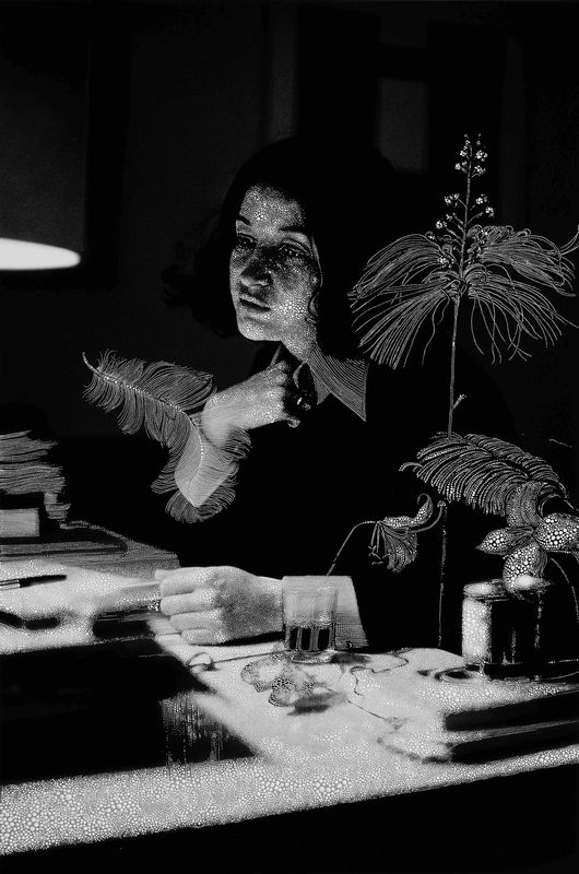 Sebastiaan Bremer Veronica - Afternoon, 2018 Unique hand-painted gelatin silver print with mixed media