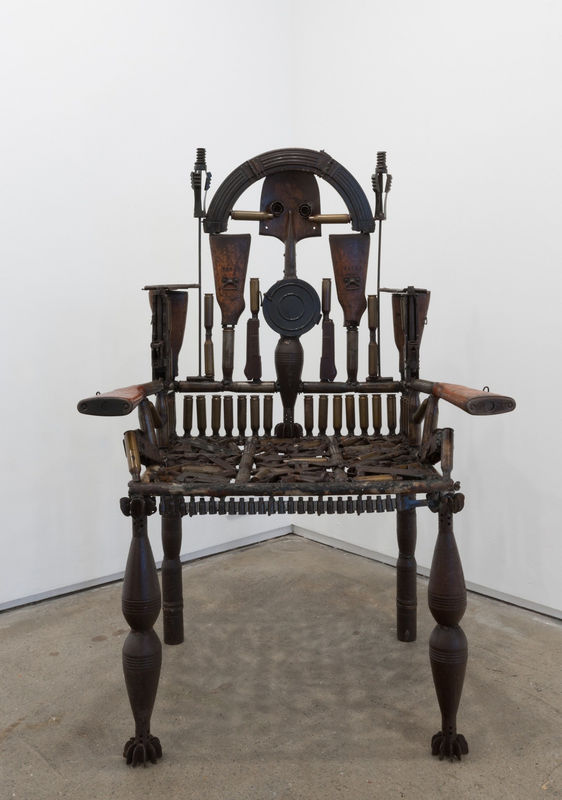 Goncalo Mabunda Untitled Throne, 2015 Decommissioned arms 136 x 92 x 64 cm