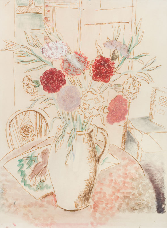 John Tunnard, Flowers in a Jug, 1935
