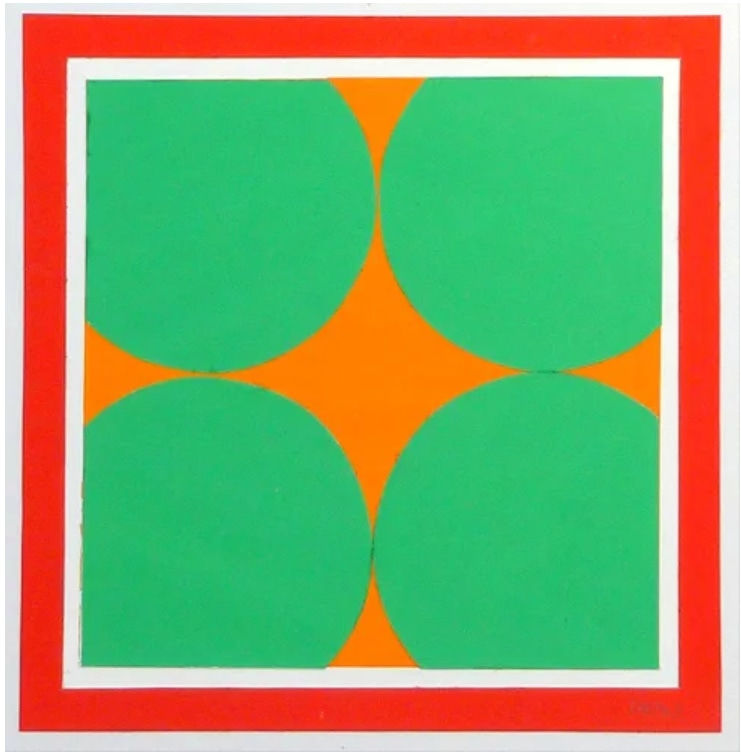 Vera Molnár Emergence d'une croix, 1970 collage 42 x 42 cm 16 8/16 x 16 8/16 ins