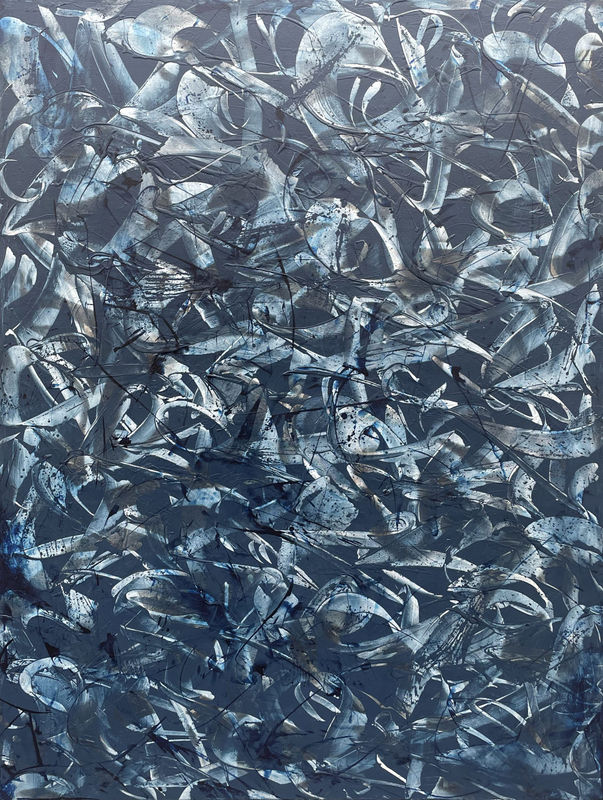 Rafael Sliks, Myst blue oil, 2023