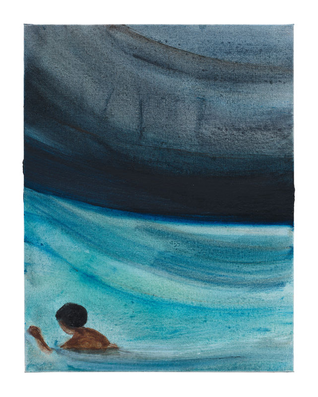 Matthew Krishanu, Boy Swimming (Wave), 2025