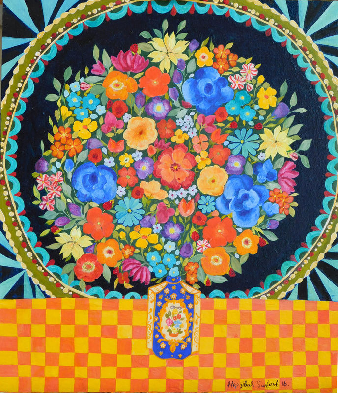 Hepzibah Swinford, Flowers in a jar, 2016