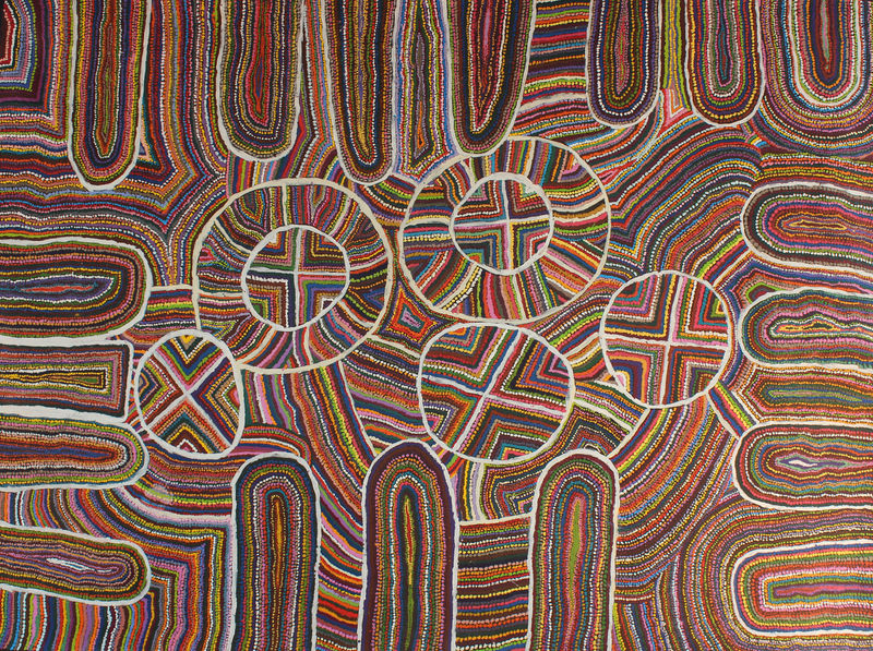 Samuel Miller Mamangku Ngurra, 2017 Acrylic on linen 244 x 183 cm