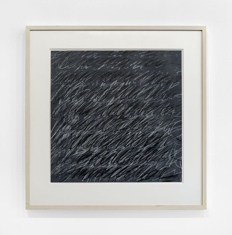 Cy Twombly Untitled (from on The Bowery), 1969-71 silkscreen, Sérigraphie couleurs, papier parole Schollers, white wood molding with matte, linen hinged with UV Plexi Frame Dimensions: 35 x 35 x 1.5 in. / 89 x 89 x 3.8 cm Image Dimensions: 25 x 25 in. / 63.5 x 63.5 cm Ed. of 100