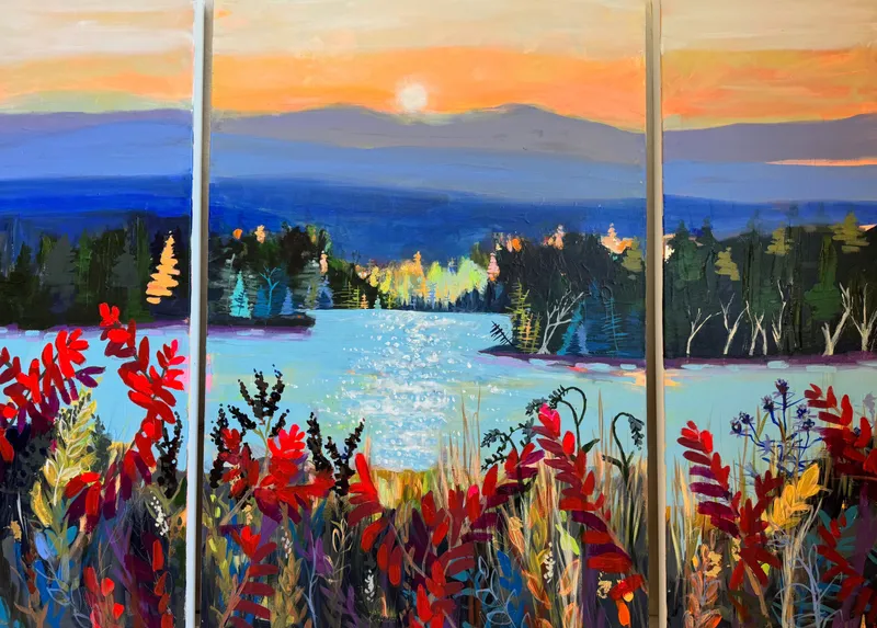 Rebecca Klementovich, Magical Light Triptych, 36x48