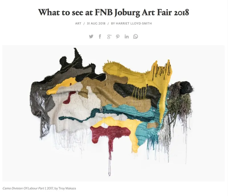 What to see at FNB Joburg Art Fair 2018