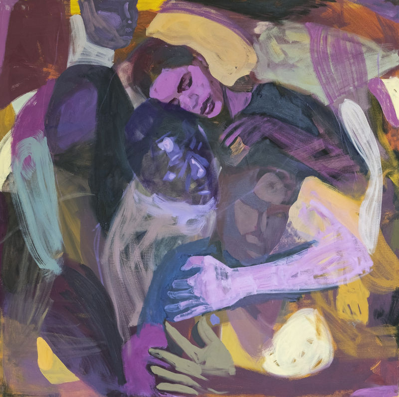 Together, 2020, Oil on canvas, 140 x 140 cm