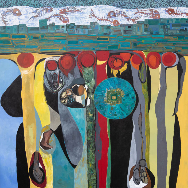 Merikokeb Berhanu Untitled XLIV, 2020. Courtesy of the artist and Addis Fine Art.