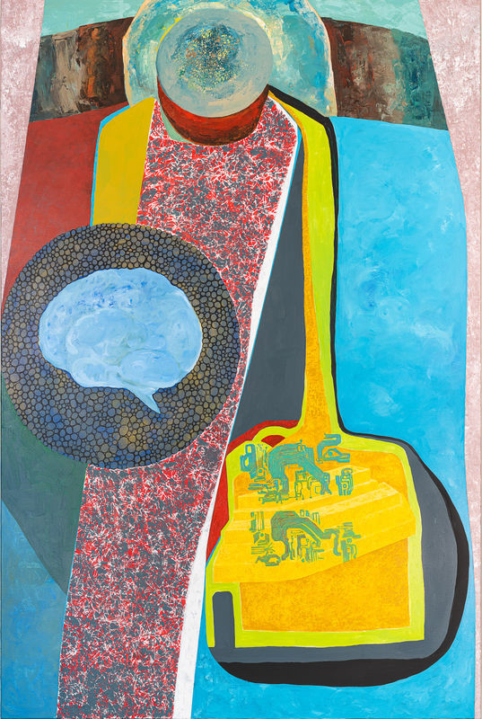 Merikokeb Berhanu, Untitled LXXXII, 2023, Acrylic on canvas, 183 x 122 cm