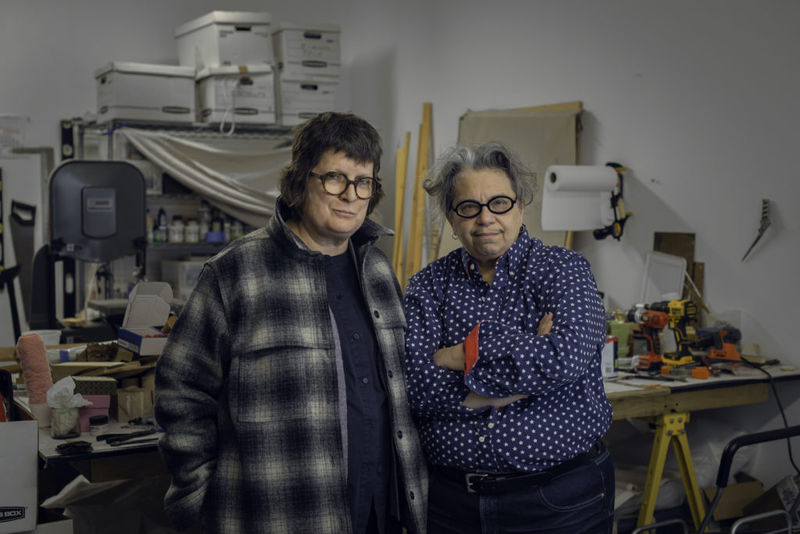 Carrie Moyer, left, and Sheila Pepe. Photo: Taylor Dafoe.