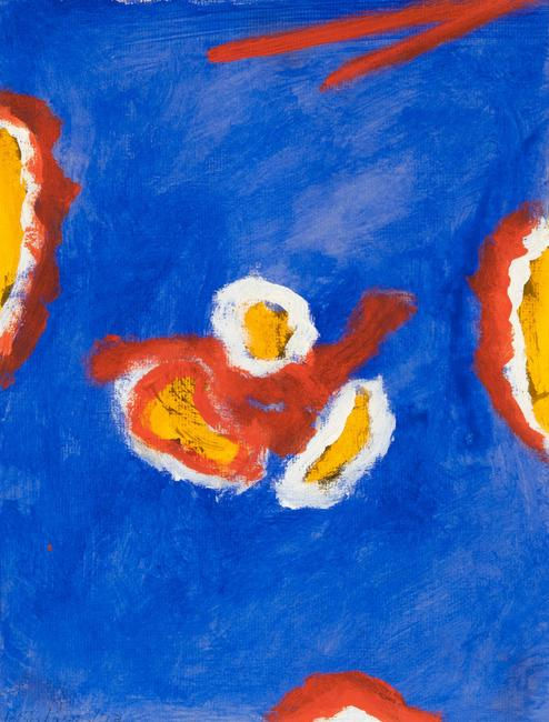 Betty Parsons (1900-1982) Devil in the [...], 1973 Signed and dated lower left: "Betty Parsons 73" Titled and dated verso: "Devil in the [...] 1973" Gouache on paper 11 3/4 x 9 in. (29.8 x 22.9 cm)