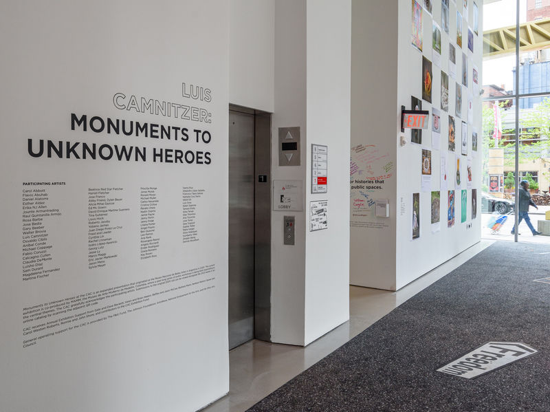 Installation view, Monuments to Unknown Heroes. Photo: Wes Battoclette, 2023. Image courtesy of the Contemporary Arts Center, Cincinnati, OH.