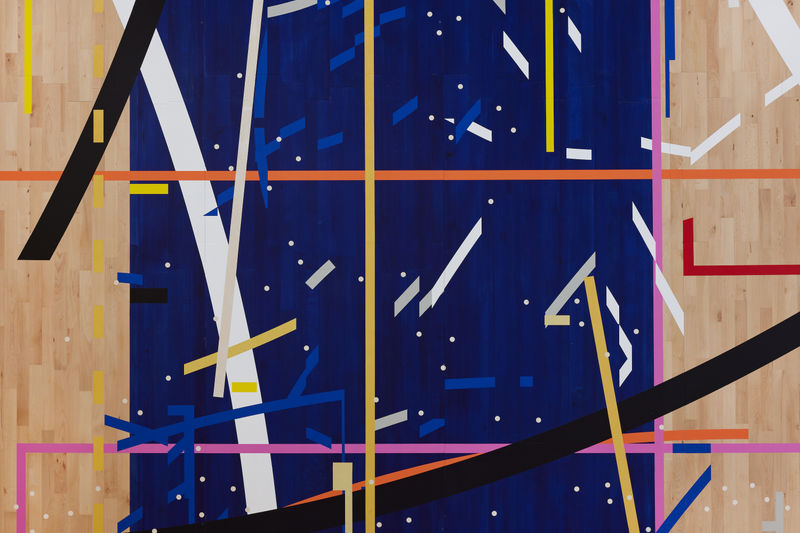 "Pacha Cosmopolitanism Overtime," 2022 (detail). Permanent Installation, Terminal C, LaGuardia Airport, NY. Photo: Argenis Apolinario