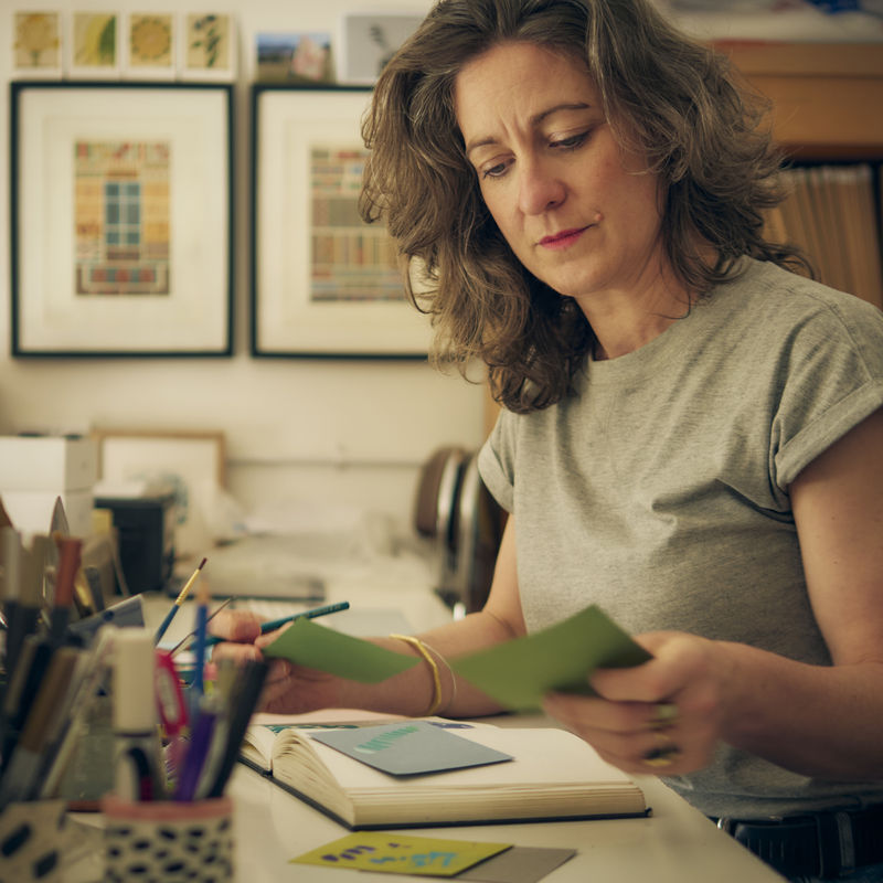 Frances Priest in her Edinburgh Studio. Image credit Shannon Tofts