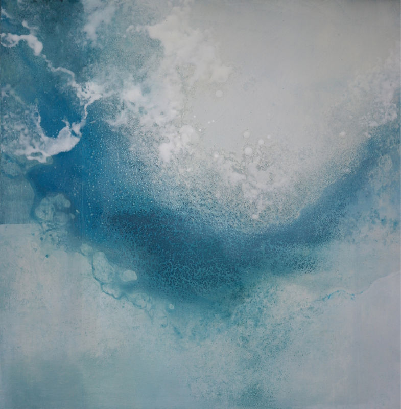 Mary Morrison, Seal Morning IX, oil on board, 40 x 40 cm