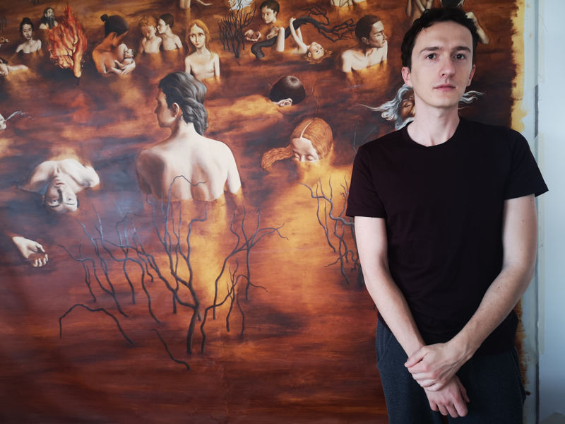 Dragos Badita in his studio