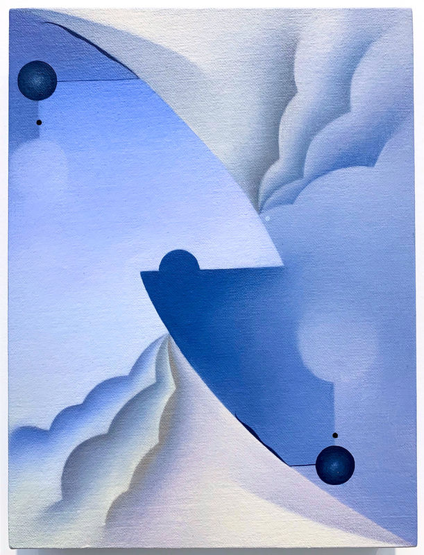 'The Surelys', 2019, oil on canvas over panel, 30.5 x 22.9 cm, 12 x 9 in