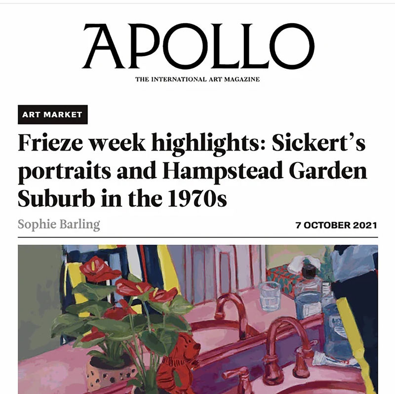Frieze Week Highlights: Sickert’s portraits and Hampstead Garden Suburb in the 1970s