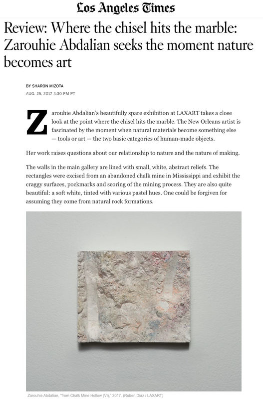 Review: Where the chisel hits the marble: Zarouhie Abdalian seeks the moment nature becomes art