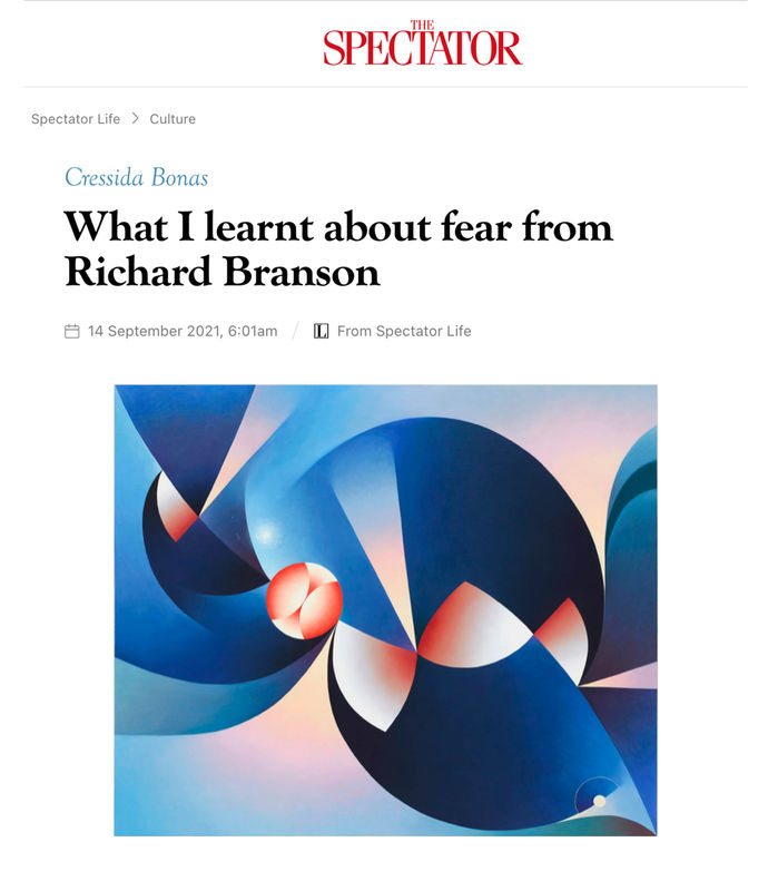 Angela Heisch featured in The Spectator's Article 'What I Learnt from Richard Branson'