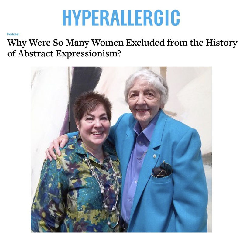 Curator Gwen Chanzit (left) and artist Judith Godwin