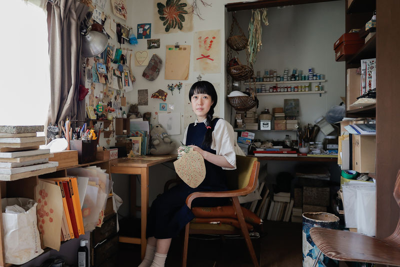 Fumi Imamura in her studio in Aichi, Japan. Photography by Norihito Hiraide.