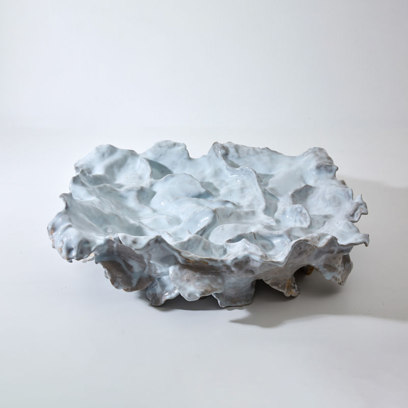 Nathalie Khayat Untitled (2023) Stoneware 4 3/8 x 26 1/4 x 24 inches, 11.2 x 66.8 x 61 cm
