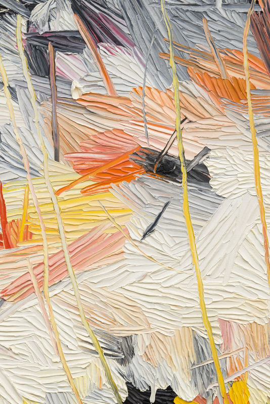 Dashiell Manley Elegy for whatever (the angular appearance), 2016 (detail) Oil on linen 61 x 38 inches 154.9 x 96.5 cm