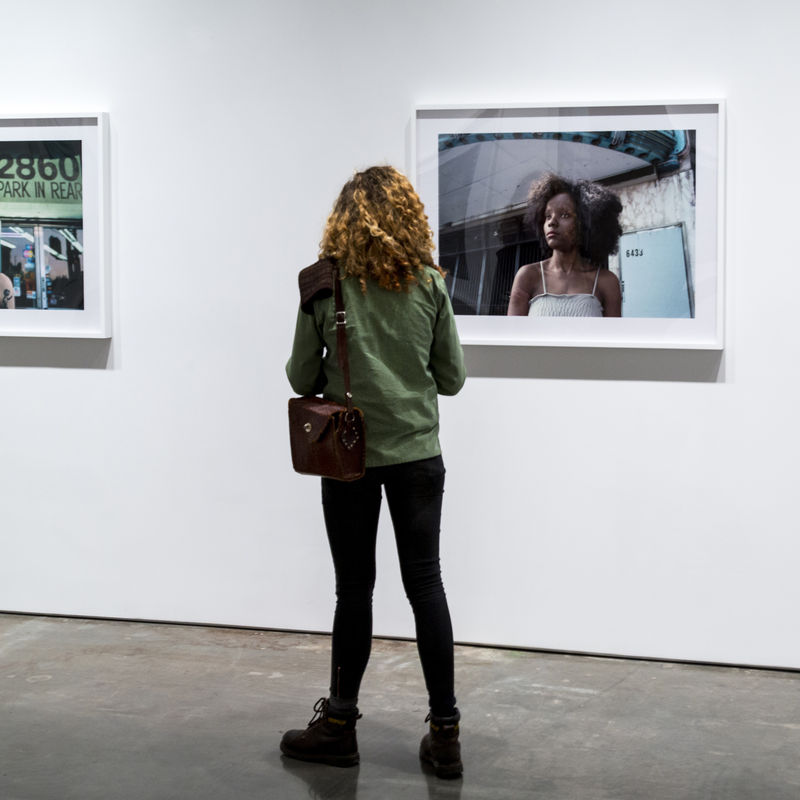 Installation View | On Hollywood: Featured Artworks: Life Sarfati (French, b. 1958) Ajibike, 6433 Hollywood Blvd, 2010 Chromogenic Print 32" x 44" (81.5 x 112 x cm) Edition of 5 plus 1 artist's proof (LS.9291)