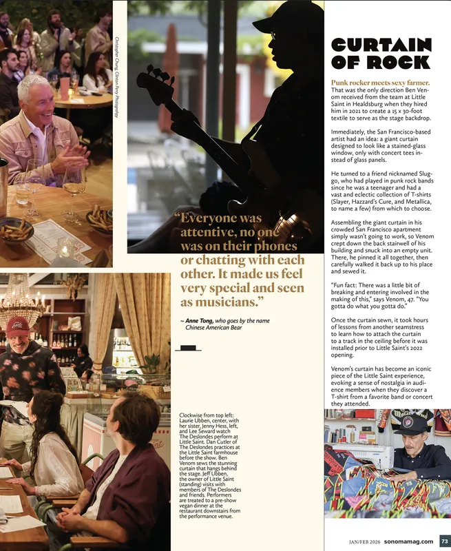 Sonoma Magazine Ben Venom, Curtain of Rock