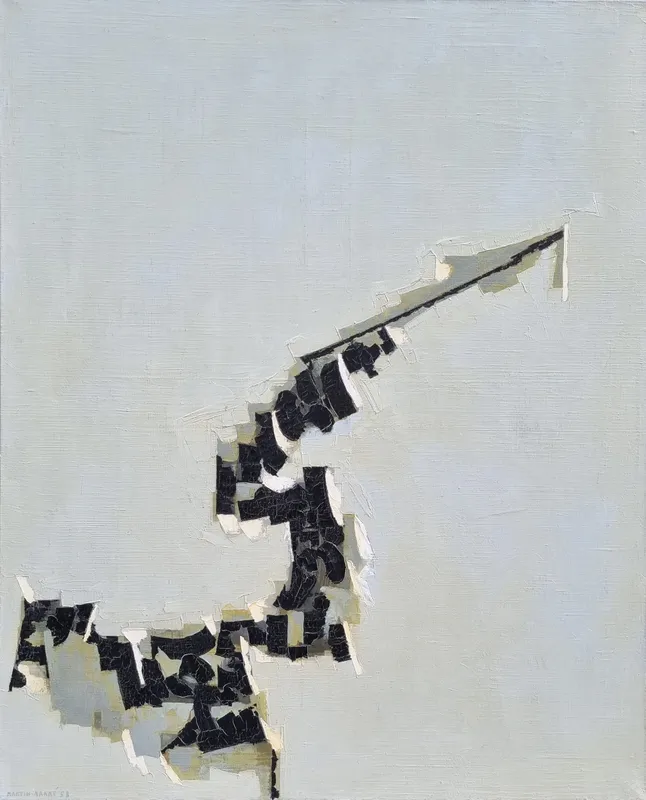 Martin BARRÉ 58-40-III 1958 Huile sur toile / Oil on canvas 100 x 81 cm