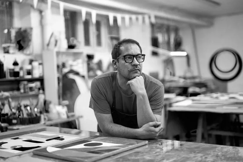 Hendrik Zimmer in his studio. Photo: Wonge Bergmann.