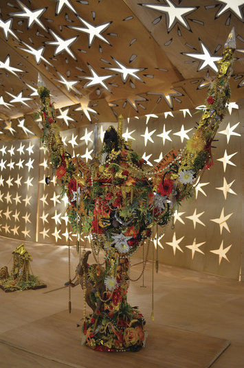 Hew Locke, Starchitect, 2011, Wood, plywood, lights, mixed media, installated at Artsway Gallery