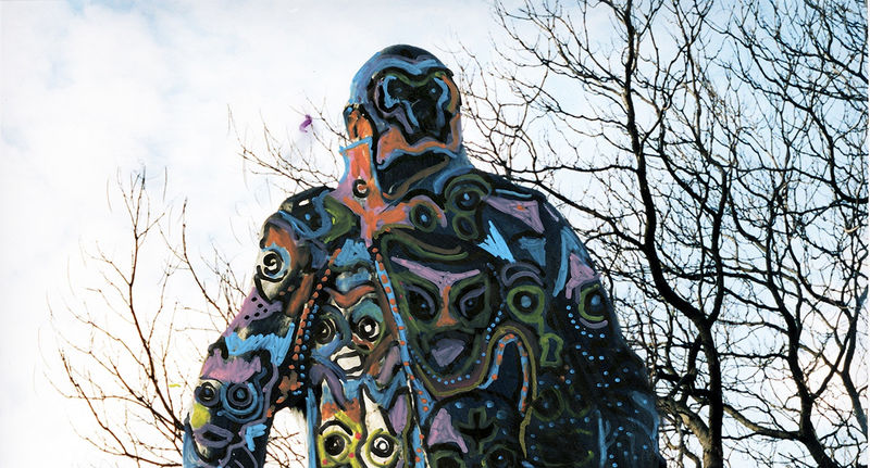 Detail of Hew Locke, Churchill (New Look Purple), 2008, Acrylic on chromogenic print, 21 x 29.7 cm, 8.27 x 11.7 in