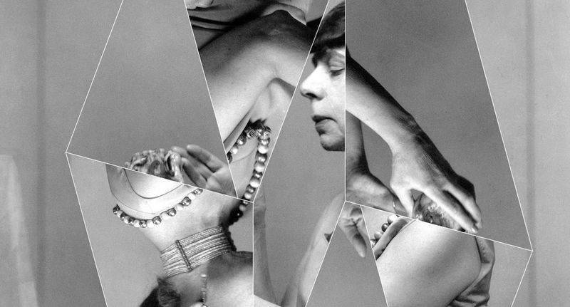 Detail of Andrea Geyer, Constellations (Carrie Stettheimer after Genthe), 2018, Hand-cut archival print on rag paper, 89.2 x 67.9 cm, 35 1/8 x 26 3/4 in, Edition of 1 plus 1 artist's proof