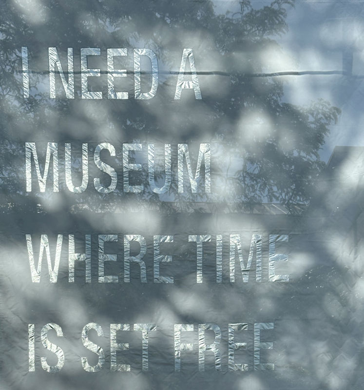 Detail of Andrea Geyer, ‘Manifest (Banners / Carnegie Museum of Art / Pittsburgh)’, 2023