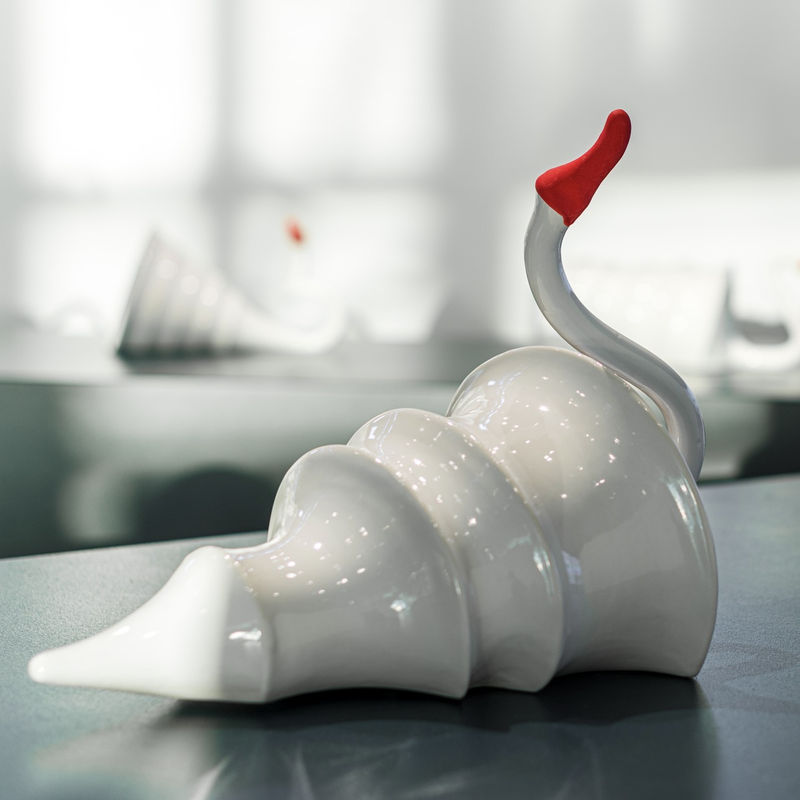 Installation View of Slee’s Swans, Sainsbury Centre, Photo by Andy Crouch.