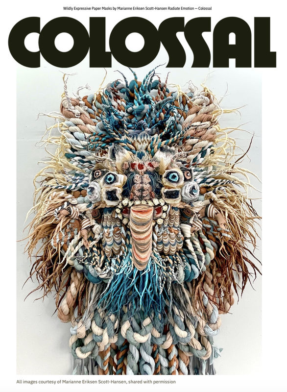 Colossal: Marianne Eriksen Scott-Hansen, Wildly Expressive Paper Masks by Marianne Eriksen Scott-Hansen Radiate Emotion