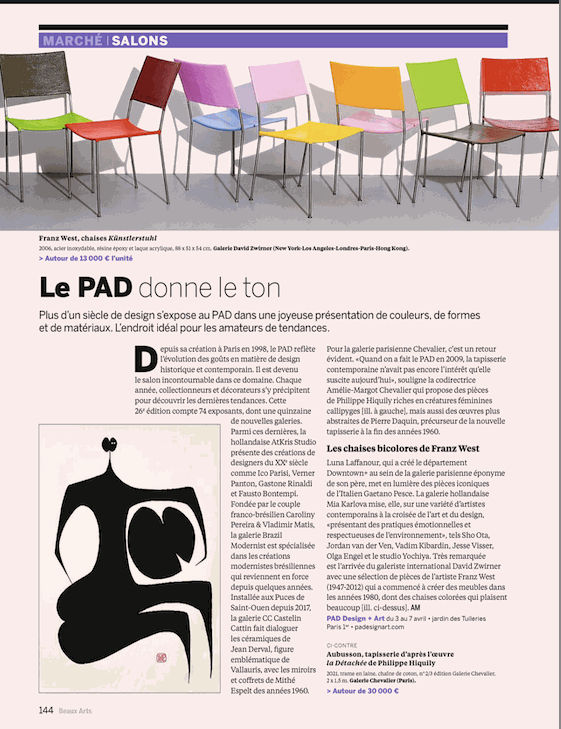 BEAUX ARTS MAGAZINE, PAD Paris 2024