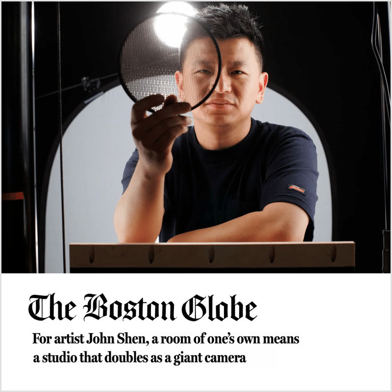 For artist John Shen, a room of one’s own means a studio that doubles as a giant camera