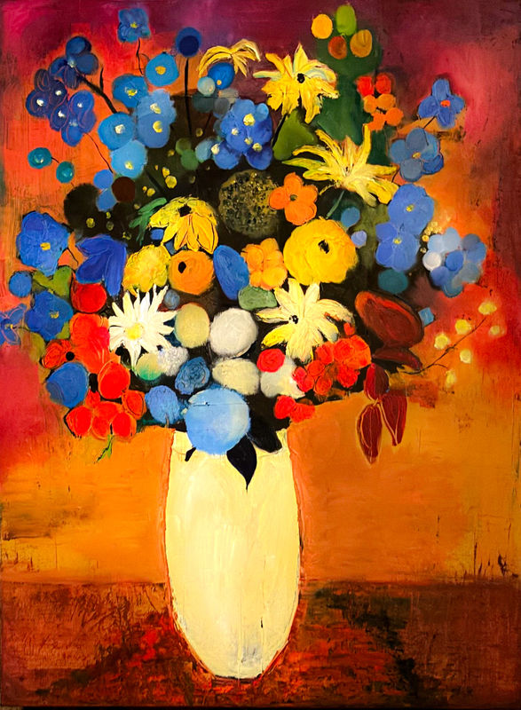 Where Light Gathers (After Odilon Redon) by Carolyn Eva