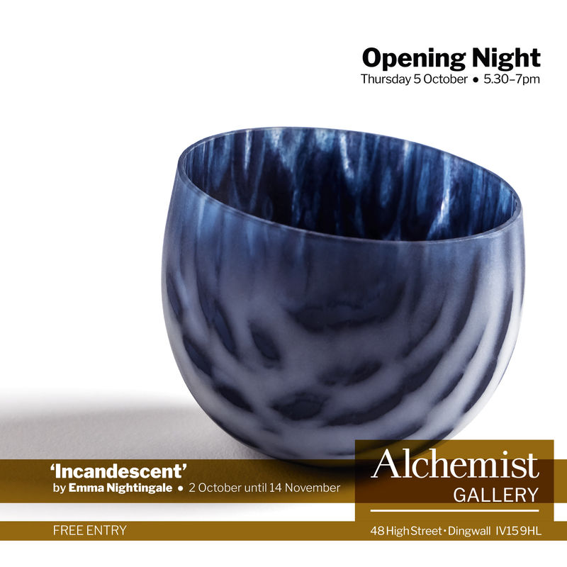 buy art art glass emma nightingale cromarty studio cromba black isle kiln formed incandescent exhibition alchemist gallery high street dingwall