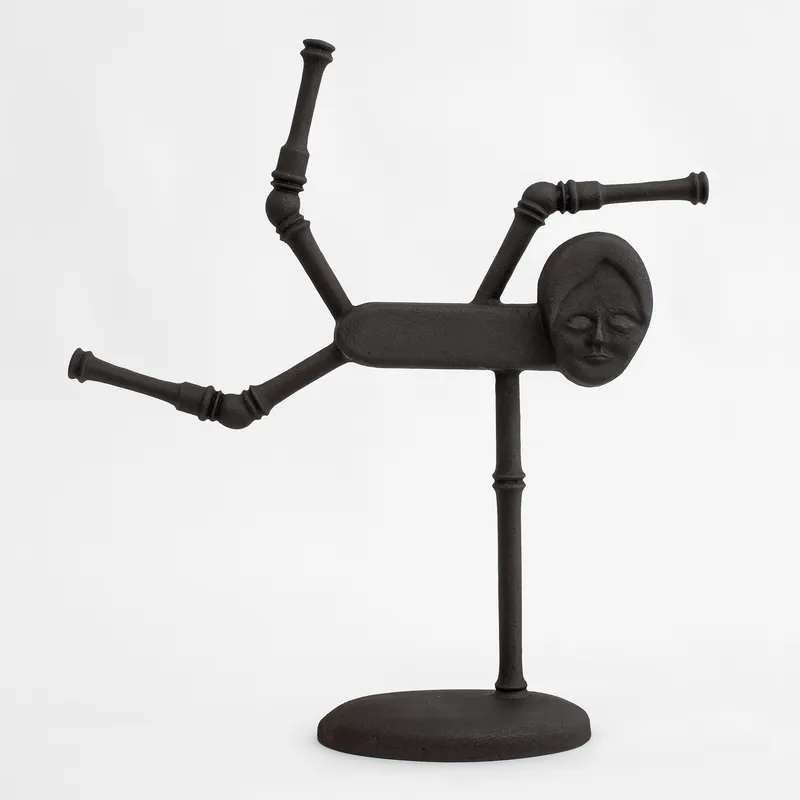 Richard Johansson, ”Sparven från Minsk / The Sparrow from Minsk”, 2025. Linseed oil-burnt cast iron, 64x58,5x16 cm