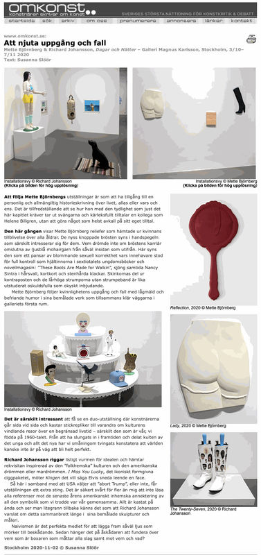 Review in Omkonst, Mette Björnberg & Richard Johansson