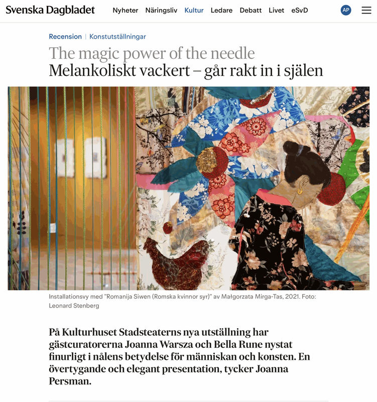 Review in SvD, Bella Rune